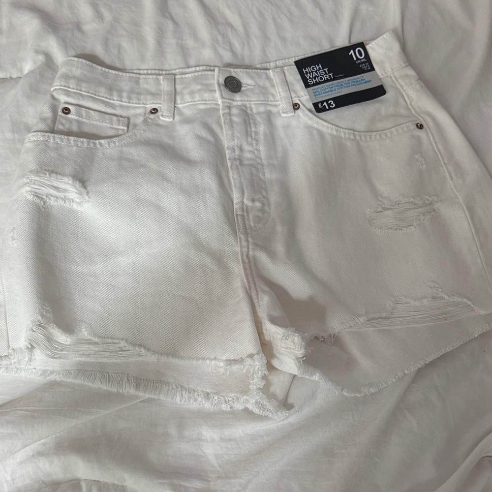 Primark White Jean Shorts